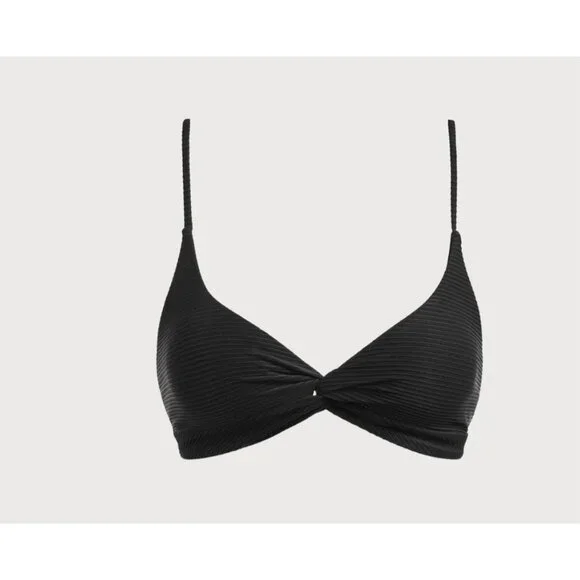 Berlook Black Two Piece Swimsuit Bikini Size Large Moderate Bottoms NEW W Bag